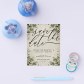 レトロ書道ユーカリプタス予算特別日 チラシ (シングル)