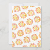 レトロ最初ののまわりに旅行ザ太陽1番目の誕生日パーティー サンキューカード (裏面)