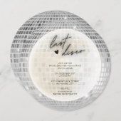 レトロ最後のディスコブライダルシャワー 招待状 (正面/裏面)