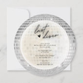 レトロ最後のディスコブライダルシャワー 招待状 (正面)