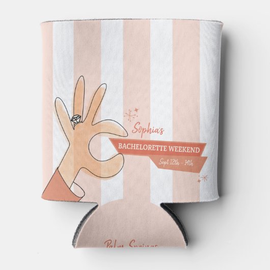 レトロ最後の一発バチェロレッテ 缶クーラー (正面)