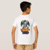 レトロ最終ボスドラゴン&ダイス | ゲーマーTTRPGピクセル Tシャツ (裏面フル)