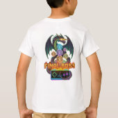レトロ最終ボスドラゴン&ダイス | ゲーマーTTRPGピクセル Tシャツ (裏面)
