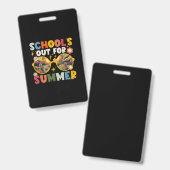 レトロ最終日の夏休み先生 バッジ (正面＆裏面)