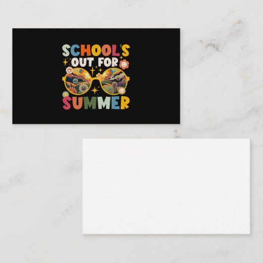 レトロ最終日の夏休み先生 名刺 (正面/裏面)