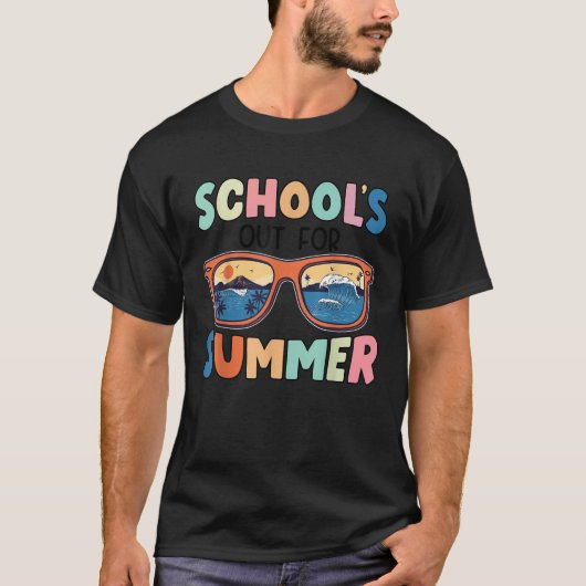 レトロ最終日の夏休み先生 Tシャツ (正面)