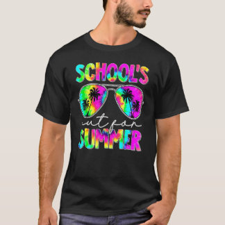 レトロ最終日の学校が夏のために教え外へ Tシャツ