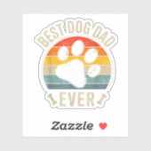 レトロ最高のな父親の日のために犬のパパは常にヴィンテージ シール (シート)