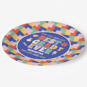 レトロ最高のグラッドエバーブルー卒業パーティー ペーパープレート (アングル)