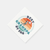 レトロ最高のグランパバイパーカスタムファーザデー スタンダードカクテルナプキン (角)