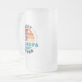 レトロ最高のグランパバイパーカスタムファーザデー フロストグラスビールジョッキ (正面左)