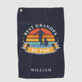 レトロ最高のグランパバイパーパーソナライズされたゴルファー ゴルフタオル (正面)