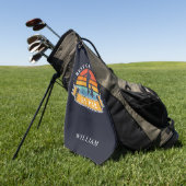 レトロ最高のグランパバイパーパーソナライズされたゴルファー ゴルフタオル (グリーン)