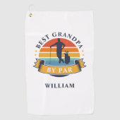 レトロ最高のグランパバイパーパーソナライズされたゴルファー ゴルフタオル (正面)