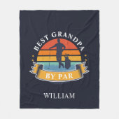 レトロ最高のグランパバイパーパーソナライズされたゴルファー フリースブランケット (正面)