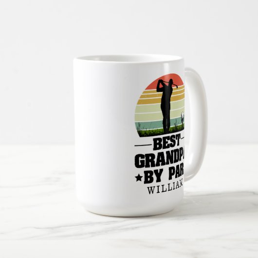 レトロ最高のグランパバイパールゴルフ | 祖父母の日 コーヒーマグカップ (正面右)