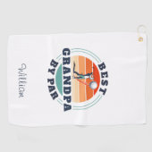 レトロ最高のグランパバイパー神父の日追加の名前 ゴルフタオル (横)