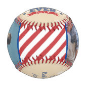 レトロ最高のパパが永遠に幸福な父の日の写真 野球ボール (正面)