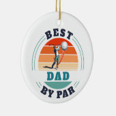 レトロ最高のパパバイパーカスタムクリスマス セラミックオーナメント (右)