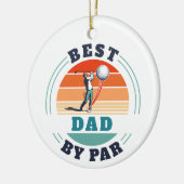 レトロ最高のパパバイパーカスタムクリスマス セラミックオーナメント (左)