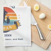 レトロ最高のパパバイパーゴルフ愛好家カスタム キッチンタオル (四つ折り)