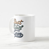 レトロ最高のパパEver Photo Father's Day Kids'Name コーヒーマグカップ (正面左)