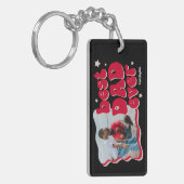 レトロ最高のパパEver Photo Keepsake キーホルダー (正面左)