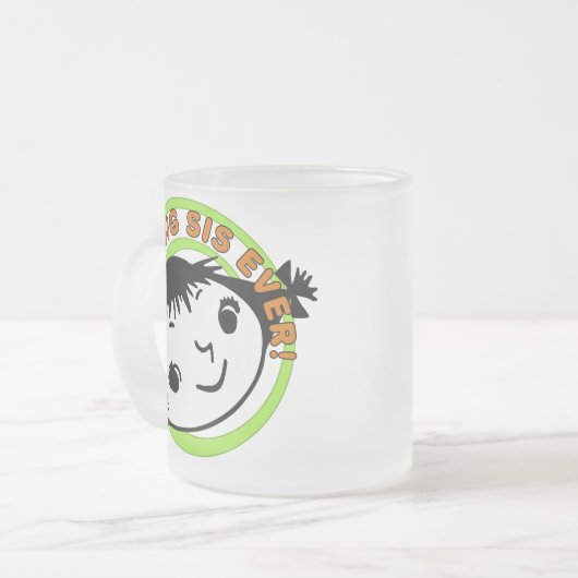 レトロ最高のビッグシエバー フロストグラスマグカップ (正面左)