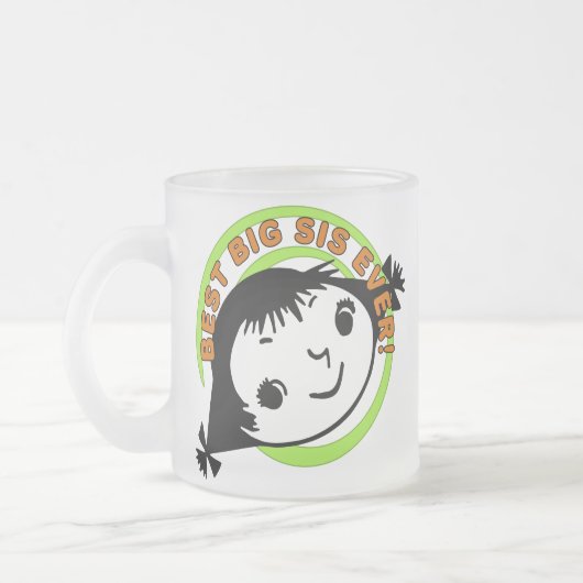 レトロ最高のビッグシエバー フロストグラスマグカップ (左)