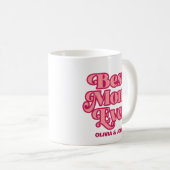 レトロ最高のママエバーピンクグルーヴィーマザーズデイギフト コーヒーマグカップ (正面右)