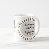 レトロ最高のママ常に美しい子供の名前献身 コーヒーマグカップ (正面右)