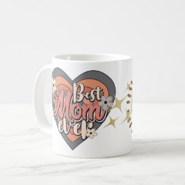 レトロ最高のママ常に美しい子供の名前献身 コーヒーマグカップ
