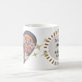 レトロ最高のママ常に美しい子供の名前献身 コーヒーマグカップ (中央)