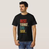 レトロ最高のヴィンテージヨークシャーテリアパパエバグランジー Tシャツ (正面フル)