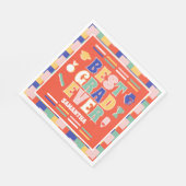 レトロ最高の卒業エバーレッド卒業パーティー スタンダードランチョンナプキン (角)