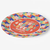 レトロ最高の卒業エバーレッド卒業パーティー ペーパープレート (アングル)