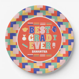 レトロ最高の卒業エバーレッド卒業パーティー ペーパープレート
