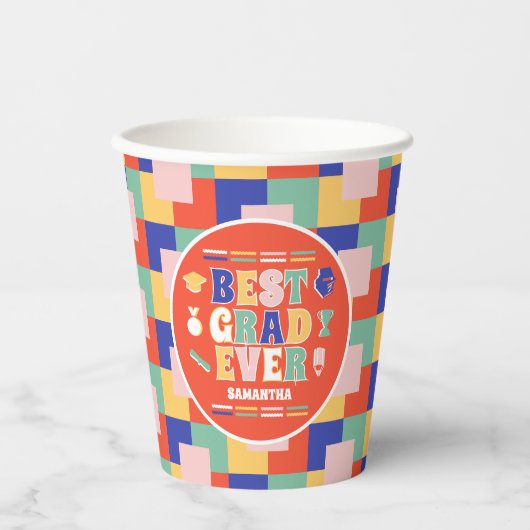 レトロ最高の卒業エバーレッド卒業パーティー 紙コップ (正面)