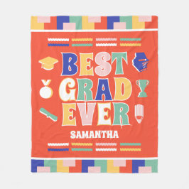 レトロ最高の卒業エバーレッド卒業 フリースブランケット