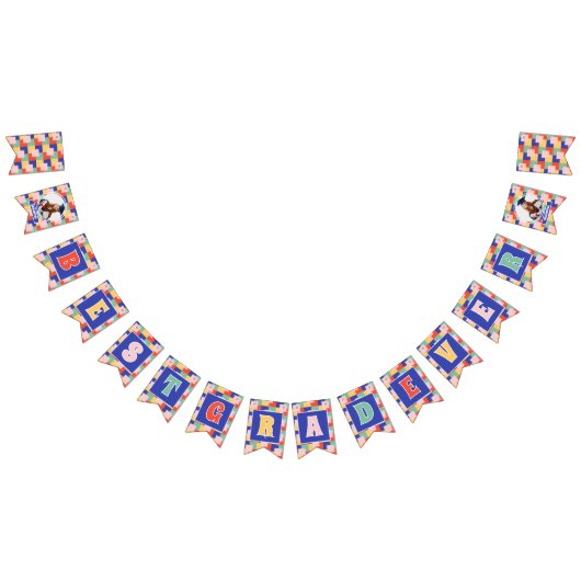 レトロ最高の卒業写真卒業パーティー バンティングフラッグ (全)