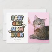 レトロ最高の猫ママ誕生日マザーズ・デイ カード (正面)