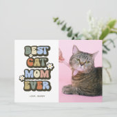 レトロ最高の猫ママ誕生日マザーズ・デイ カード (スタンド正面)