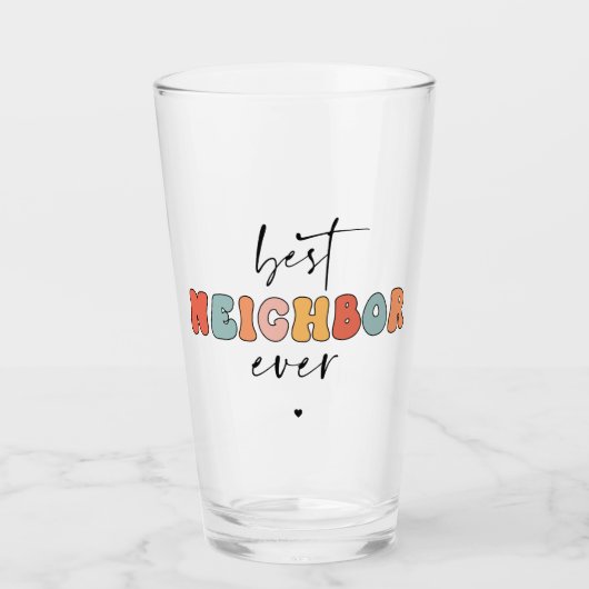 レトロ最高の隣人がかわいい タンブラーグラス (正面)