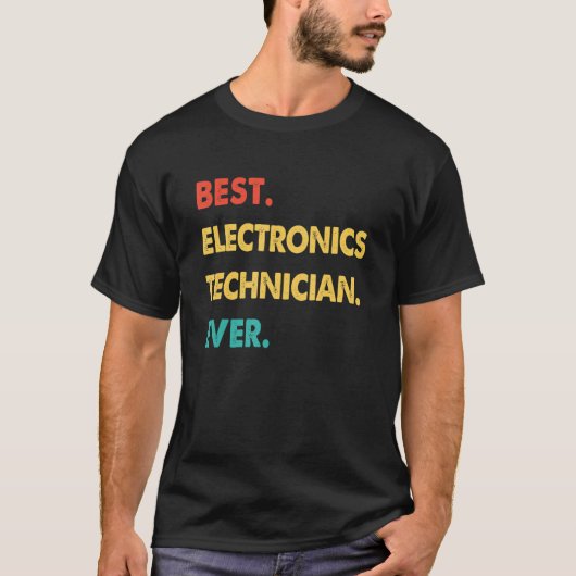 レトロ最高の電子技術者 Tシャツ (正面)
