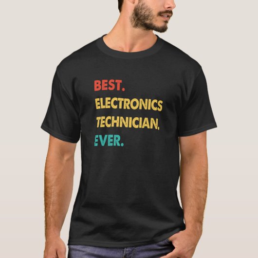 レトロ最高の電子技術者 Tシャツ (正面)