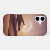 レトロ月夜の砂漠 iPhone 16ケース (裏面横)