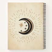 レトロ月星ヴィンテージセピア紙 ノートブック (裏面)