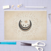 レトロ月星ヴィンテージセピア紙 薄葉紙 (クラフト)