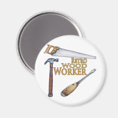 レトロ木材労働者 マグネット (正面/裏面)