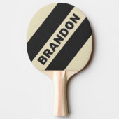 レトロ木炭はっきりした三ストライプつの名前 卓球ラケット (裏面)